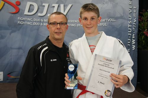 Jan Gronewold mit seinem Trainer Bernd